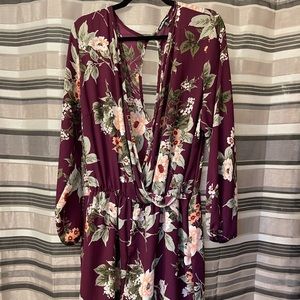 Purple Charlotte Russe short length romper 2x